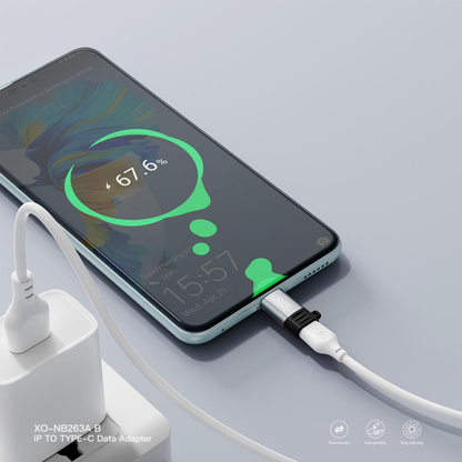 Adaptér na dáta a nabíjanie Lightning - USB-C XO Design NB263A, Čierny