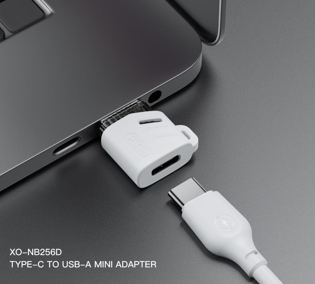 USB-C to USB-A Data and Charging Adapter XO Design NB256D, White
