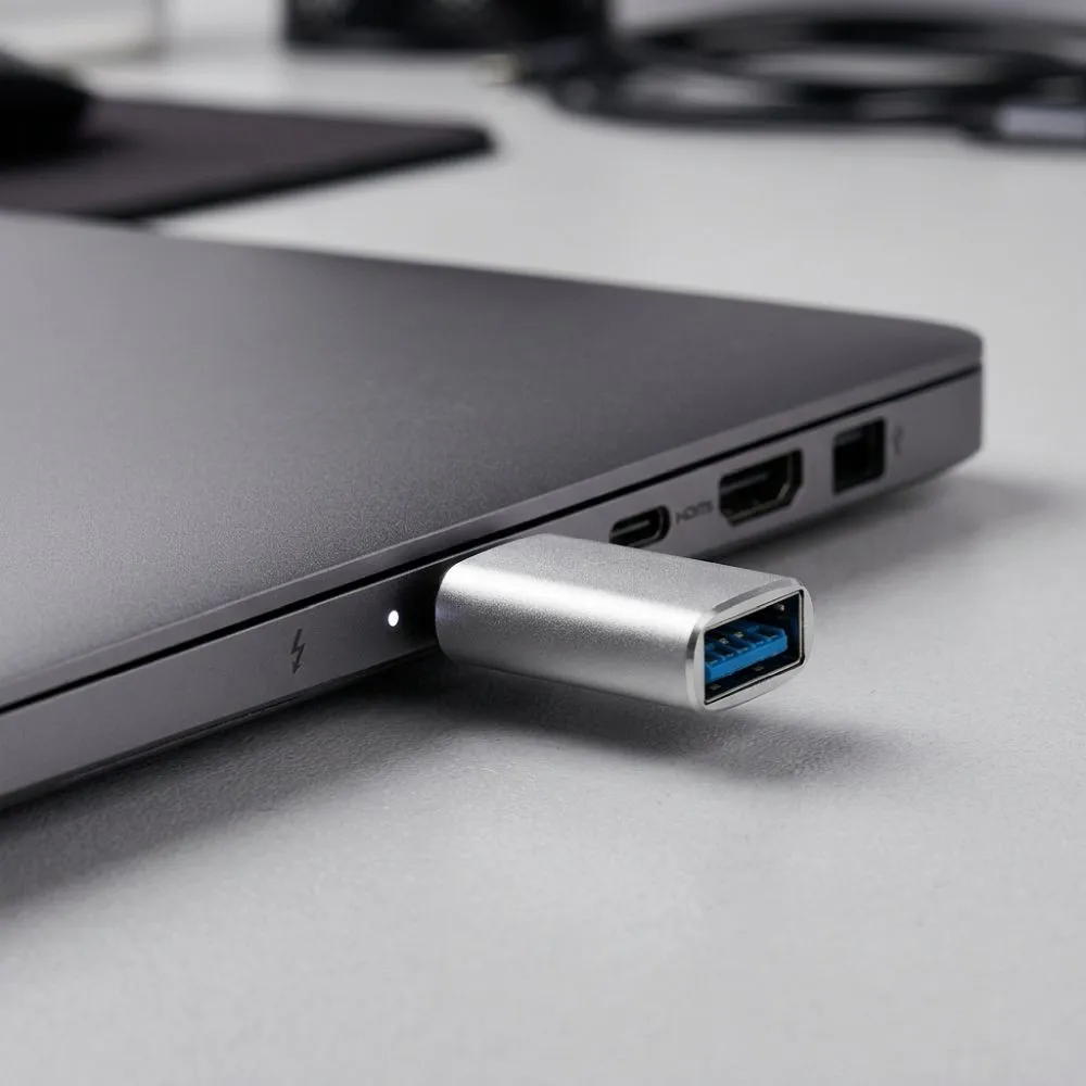 Adaptér na dáta a nabíjanie USB-C - USB-A Blue Star, biely