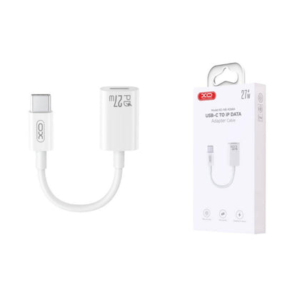 Adaptér pre dáta a nabíjanie USB-C - Lightning XO Design NB-R268A, Biela