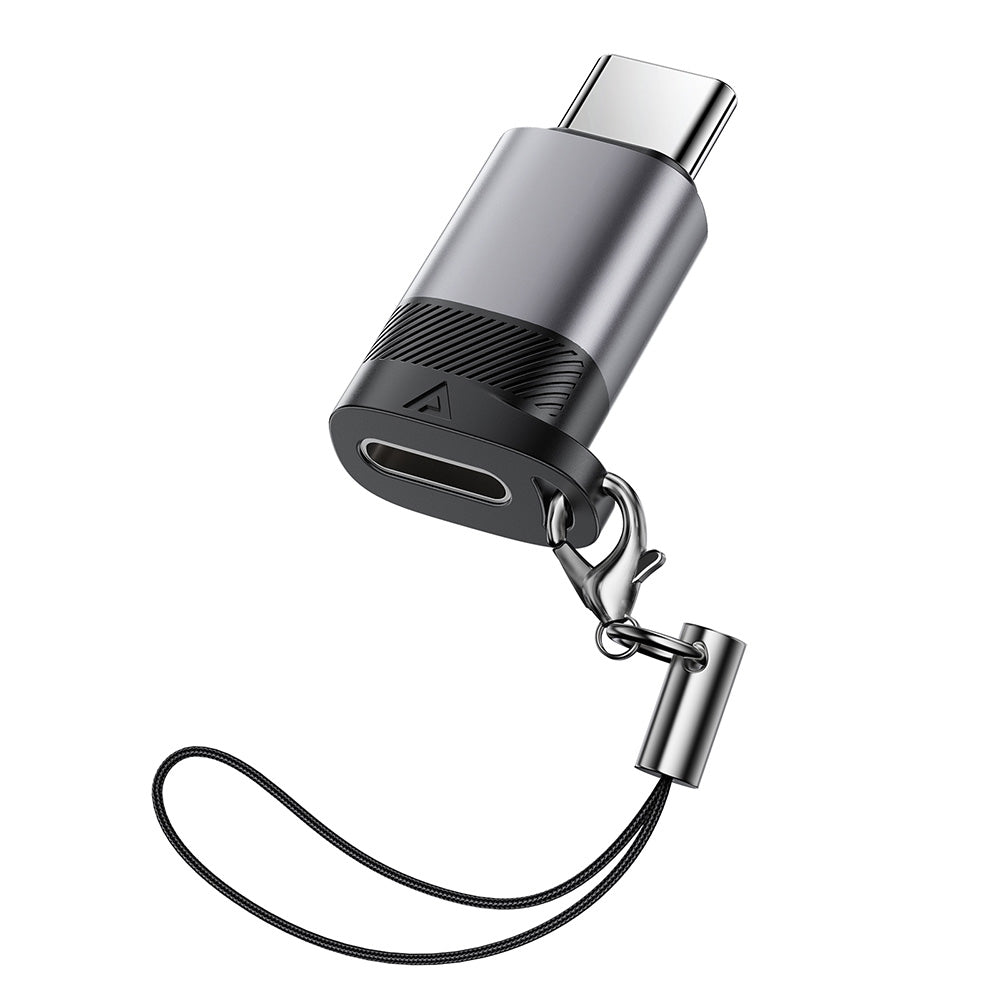 Adaptér pre dáta a nabíjanie Lightning - USB-C Acefast J19, Sivý