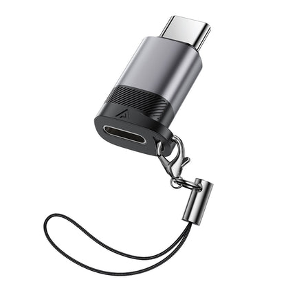 Adaptér pre dáta a nabíjanie Lightning - USB-C Acefast J19, Sivý