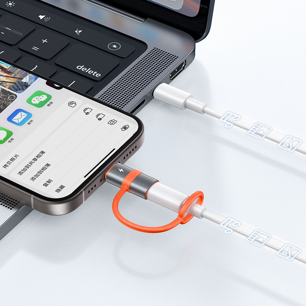 Adaptér pre dáta a nabíjanie Lightning - USB-C McDodo OT-5530, Sivý