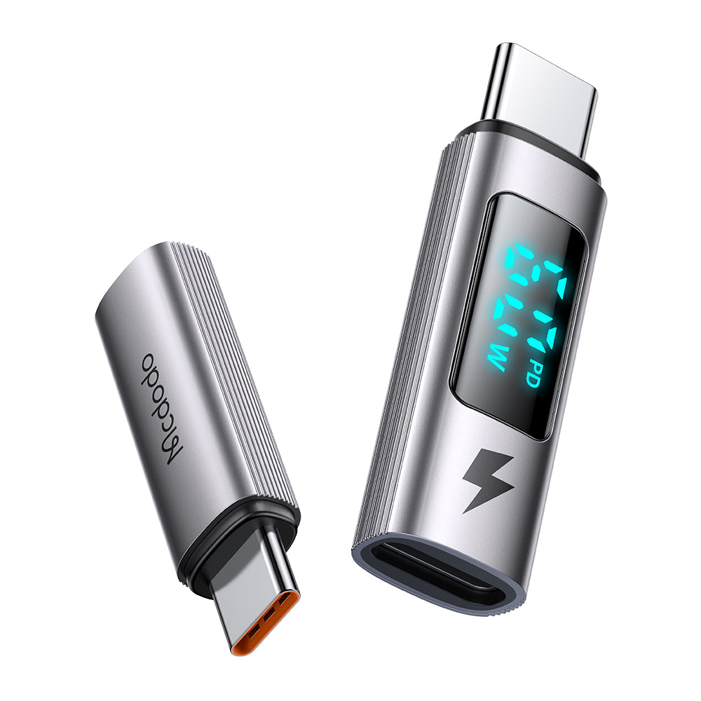 Adaptér pre dáta a nabíjanie Lightning - USB-C McDodo OT-5990 Wales Display, čierny