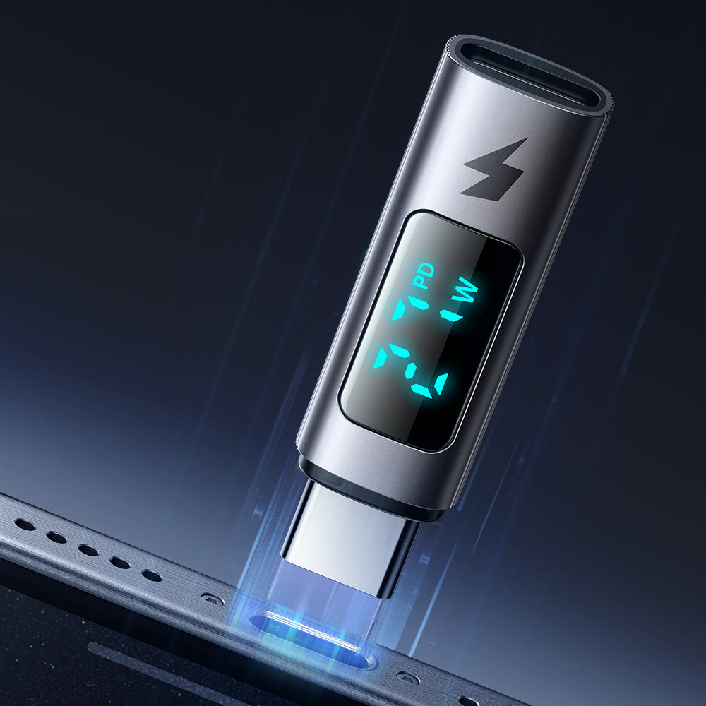Adaptér pre dáta a nabíjanie Lightning - USB-C McDodo OT-5990 Wales Display, čierny
