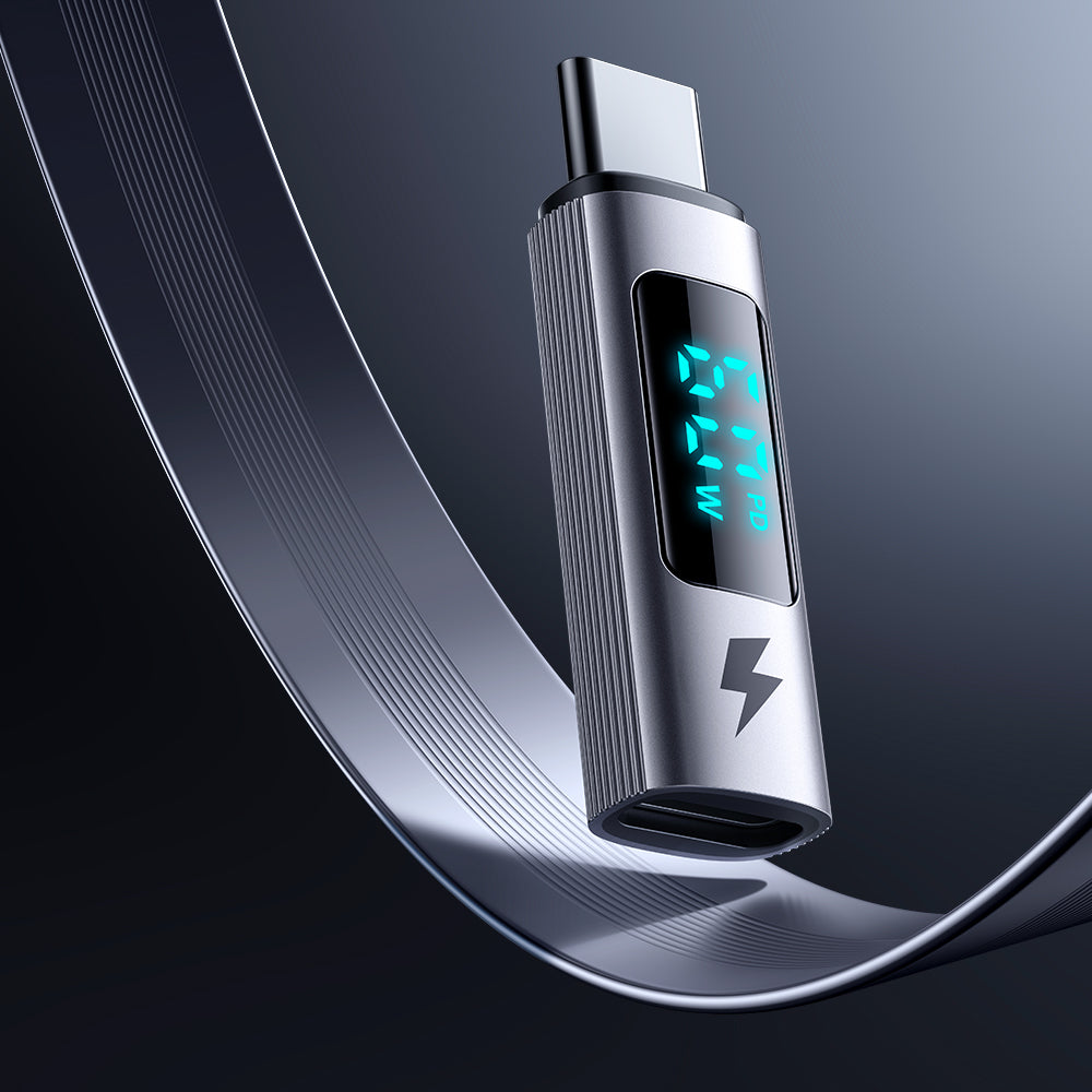 Adaptér pre dáta a nabíjanie Lightning - USB-C McDodo OT-5990 Wales Display, čierny