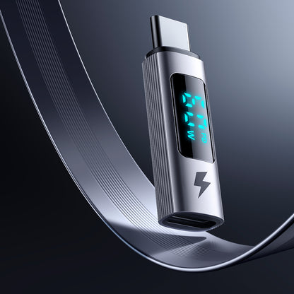Adaptér pre dáta a nabíjanie Lightning - USB-C McDodo OT-5990 Wales Display, čierny