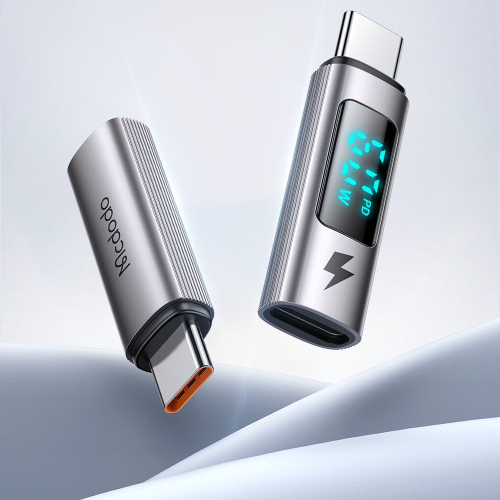 Adaptér pre dáta a nabíjanie Lightning - USB-C McDodo OT-5990 Wales Display, čierny