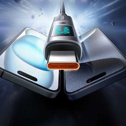 Adaptér pre dáta a nabíjanie Lightning - USB-C McDodo OT-5990 Wales Display, čierny