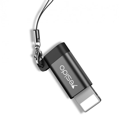 Adaptér pre dáta a nabíjanie microUSB - Lightning Yesido GS05, čierny
