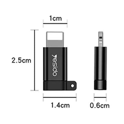 Adaptér pre dáta a nabíjanie microUSB - Lightning Yesido GS05, čierny