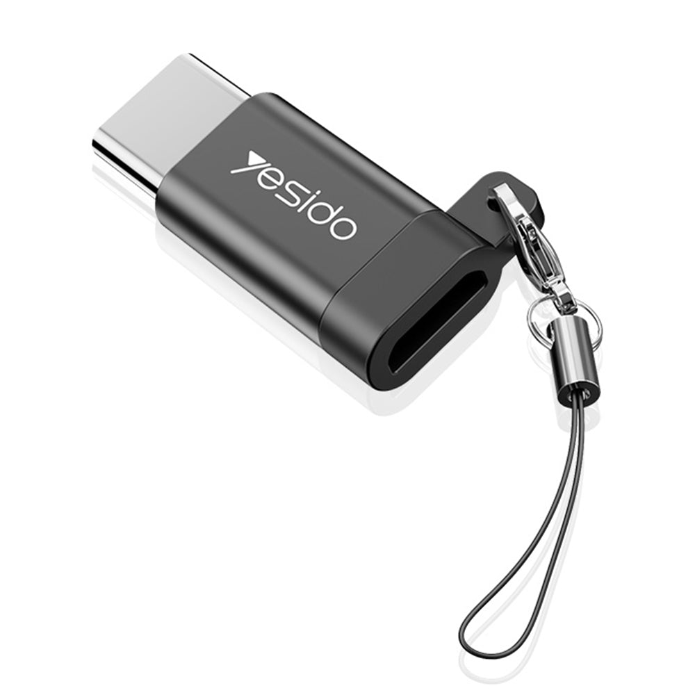 Adaptér pre dáta a nabíjanie microUSB - USB-C Yesido GS04, čierny