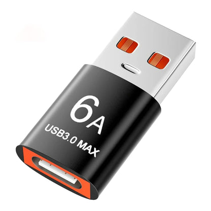 Adaptér pre dáta a nabíjanie USB-C - USB-A Techsuit A5 HyperPort, Čierno Oranžový