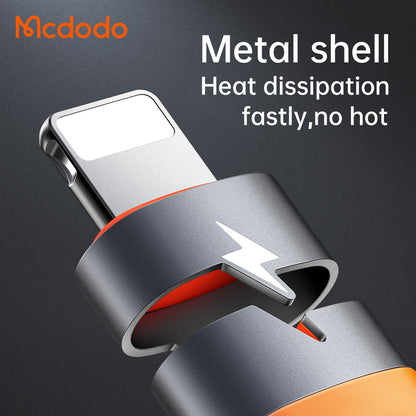 Adaptér na dáta a nabíjanie USB-C - Lightning McDodo OT-0510, Sivý