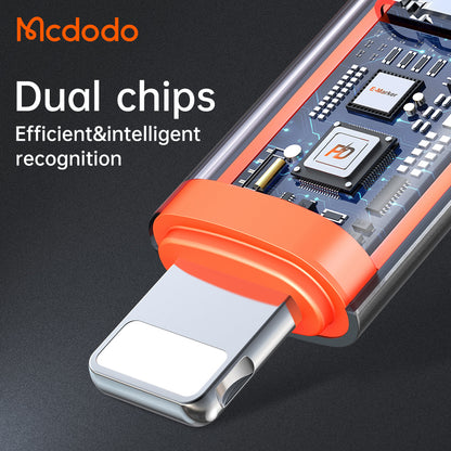 Adaptér na dáta a nabíjanie USB-C - Lightning McDodo OT-0510, Sivý
