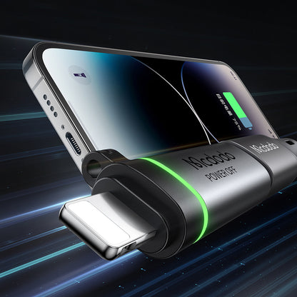 Adaptér pre dáta a nabíjanie USB-C - Lightning McDodo OT-2590 Power Off, čierny