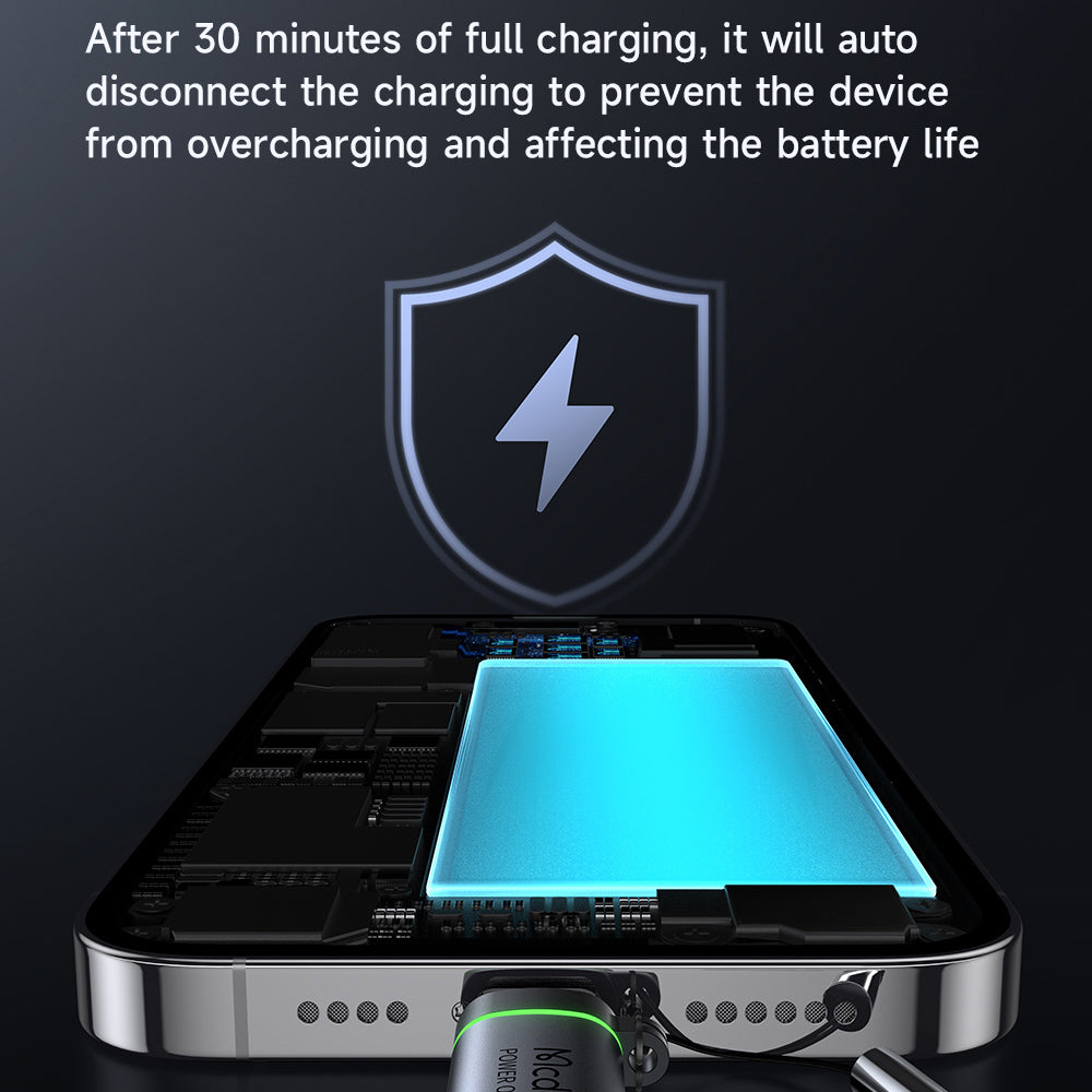 Adaptér pre dáta a nabíjanie USB-C - Lightning McDodo OT-2590 Power Off, čierny