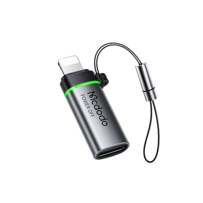 Adaptér pre dáta a nabíjanie USB-C - Lightning McDodo OT-2590 Power Off, čierny