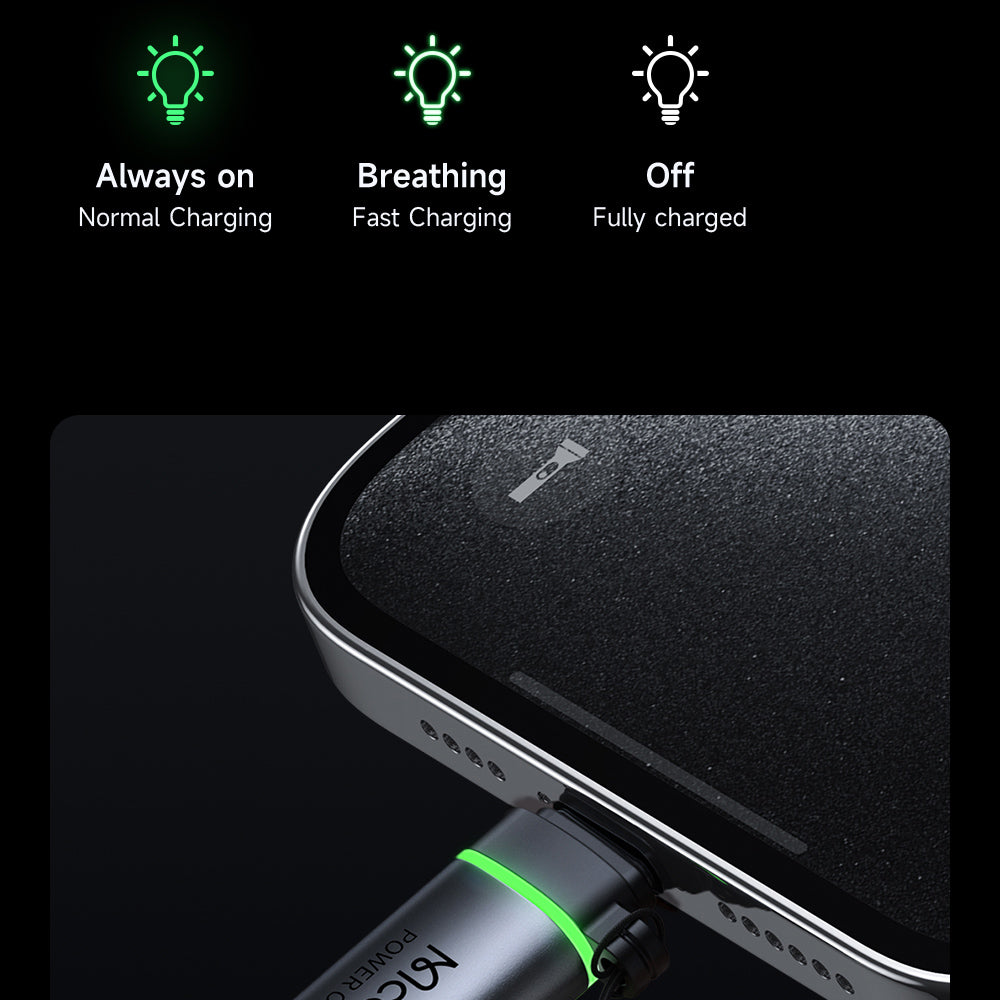 Adaptér pre dáta a nabíjanie USB-C - Lightning McDodo OT-2590 Power Off, čierny