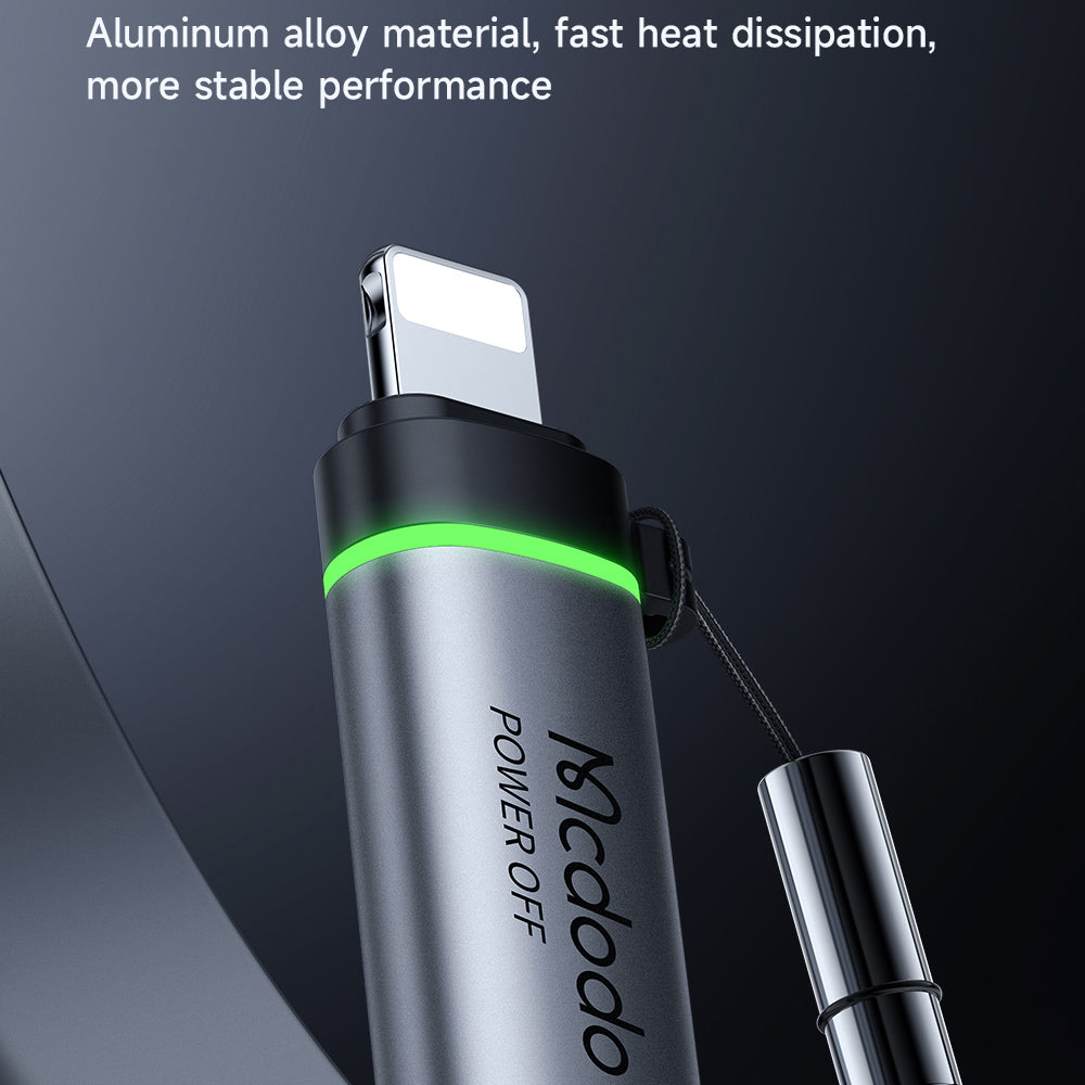 Adaptér pre dáta a nabíjanie USB-C - Lightning McDodo OT-2590 Power Off, čierny
