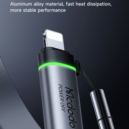 Adaptér pre dáta a nabíjanie USB-C - Lightning McDodo OT-2590 Power Off, čierny