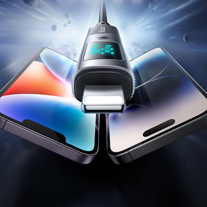 Adaptér pre dáta a nabíjanie USB-C - Lightning McDodo OT-6100 Wales Display, čierny