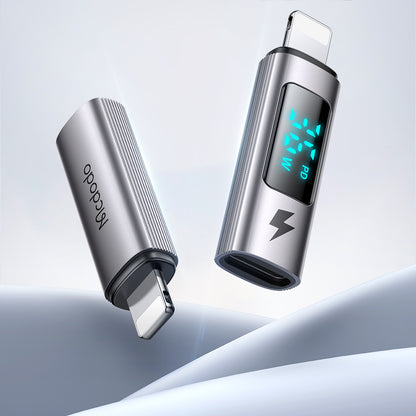 Adaptér pre dáta a nabíjanie USB-C - Lightning McDodo OT-6100 Wales Display, čierny
