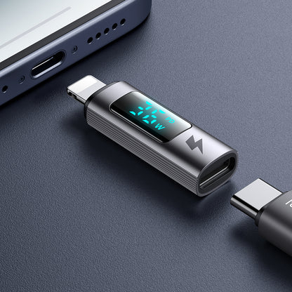 Adaptér pre dáta a nabíjanie USB-C - Lightning McDodo OT-6100 Wales Display, čierny