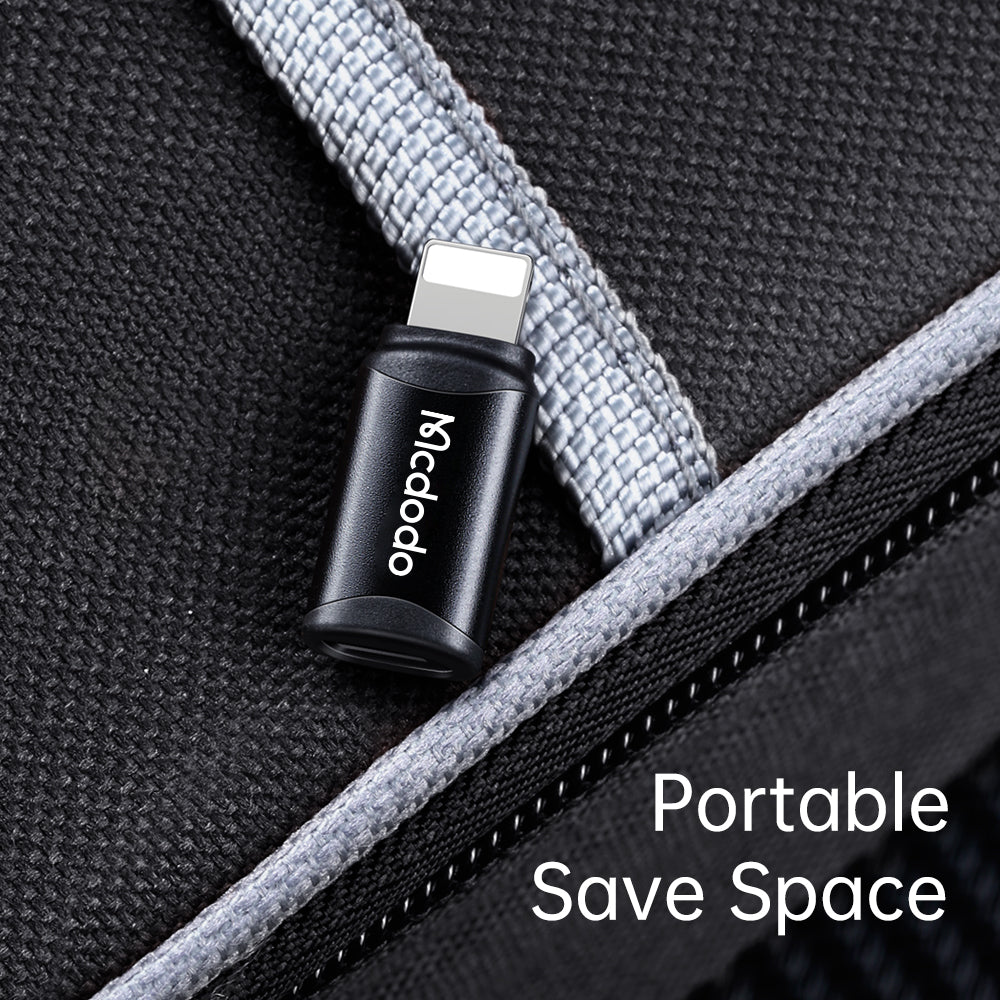 Adaptér pre dáta a nabíjanie USB-C - Lightning McDodo OT-7680, čierny