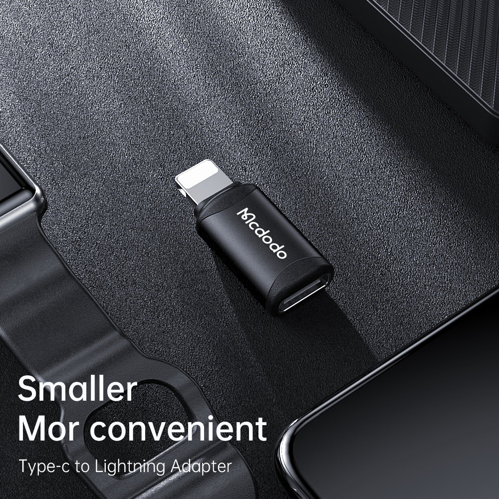 Adaptér pre dáta a nabíjanie USB-C - Lightning McDodo OT-7680, čierny