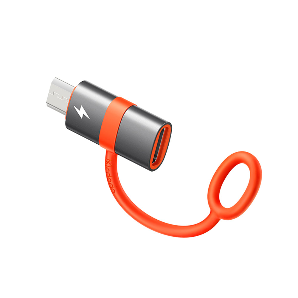 Adaptér na dáta a nabíjanie USB-C - microUSB McDodo OT-3820, Sivý