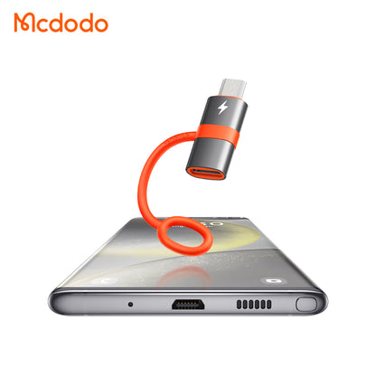 Adaptér na dáta a nabíjanie USB-C - microUSB McDodo OT-3820, Sivý