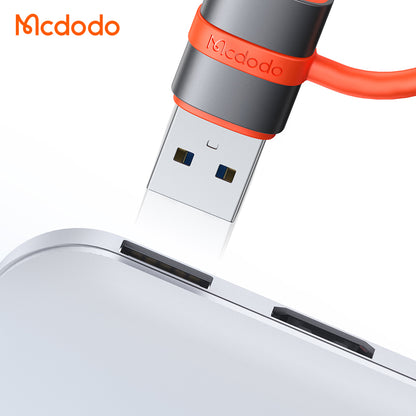 Adaptér na dáta a nabíjanie USB-C - USB-A McDodo OT-3800, Sivý