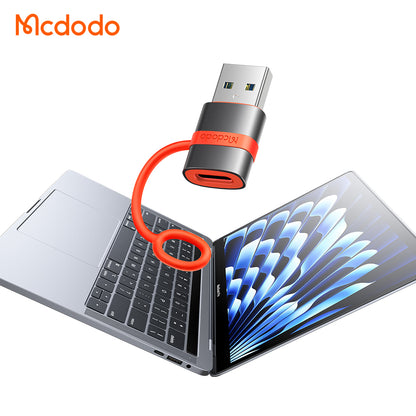 Adaptér na dáta a nabíjanie USB-C - USB-A McDodo OT-3800, Sivý