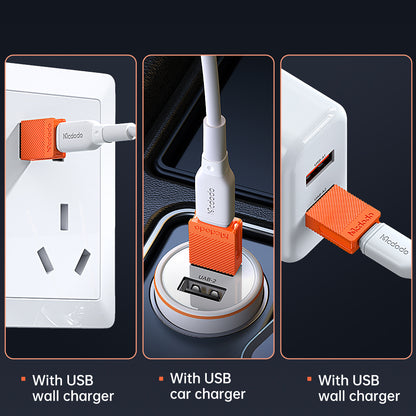 Adaptér na dáta a nabíjanie USB-C - USB-A McDodo OT-6550, Oranžový