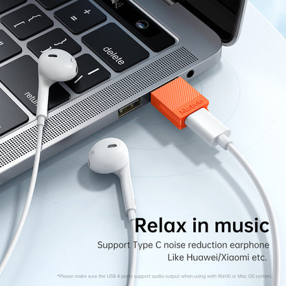 Adaptér na dáta a nabíjanie USB-C - USB-A McDodo OT-6550, Oranžový
