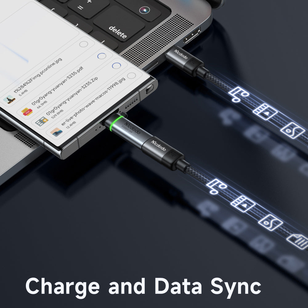 Adaptér pre dáta a nabíjanie USB-C - USB-C McDodo OT-2450 Power Off, čierny