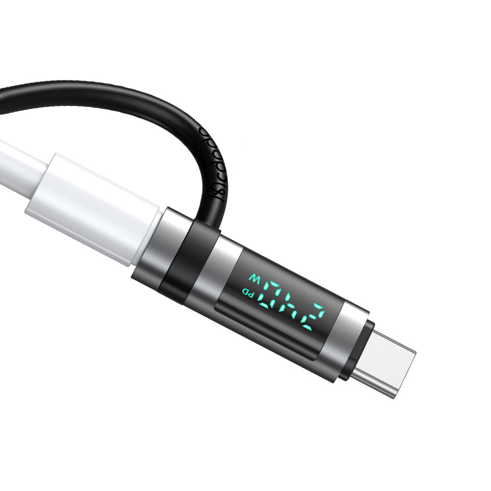 Adaptér pre dáta a nabíjanie USB-C - USB-C McDodo OT-2620 Pigeon Display, čierny