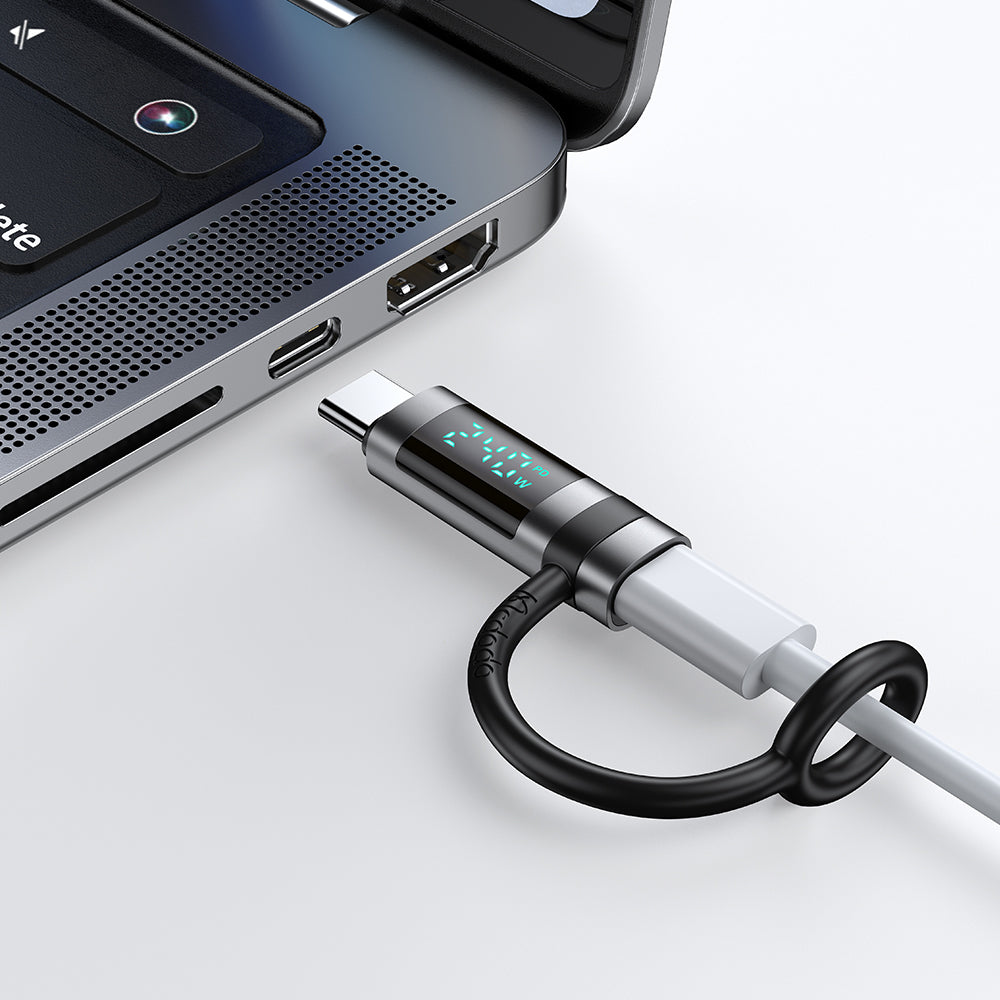 Adaptér pre dáta a nabíjanie USB-C - USB-C McDodo OT-2620 Pigeon Display, čierny