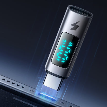 Adaptér pre dáta a nabíjanie USB-C - USB-C McDodo OT-6090 Wales Display, čierny