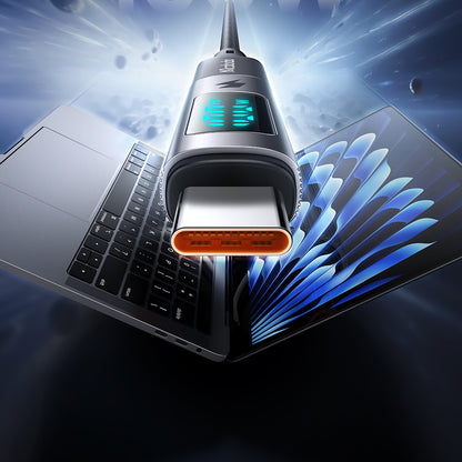 Adaptér pre dáta a nabíjanie USB-C - USB-C McDodo OT-6090 Wales Display, čierny