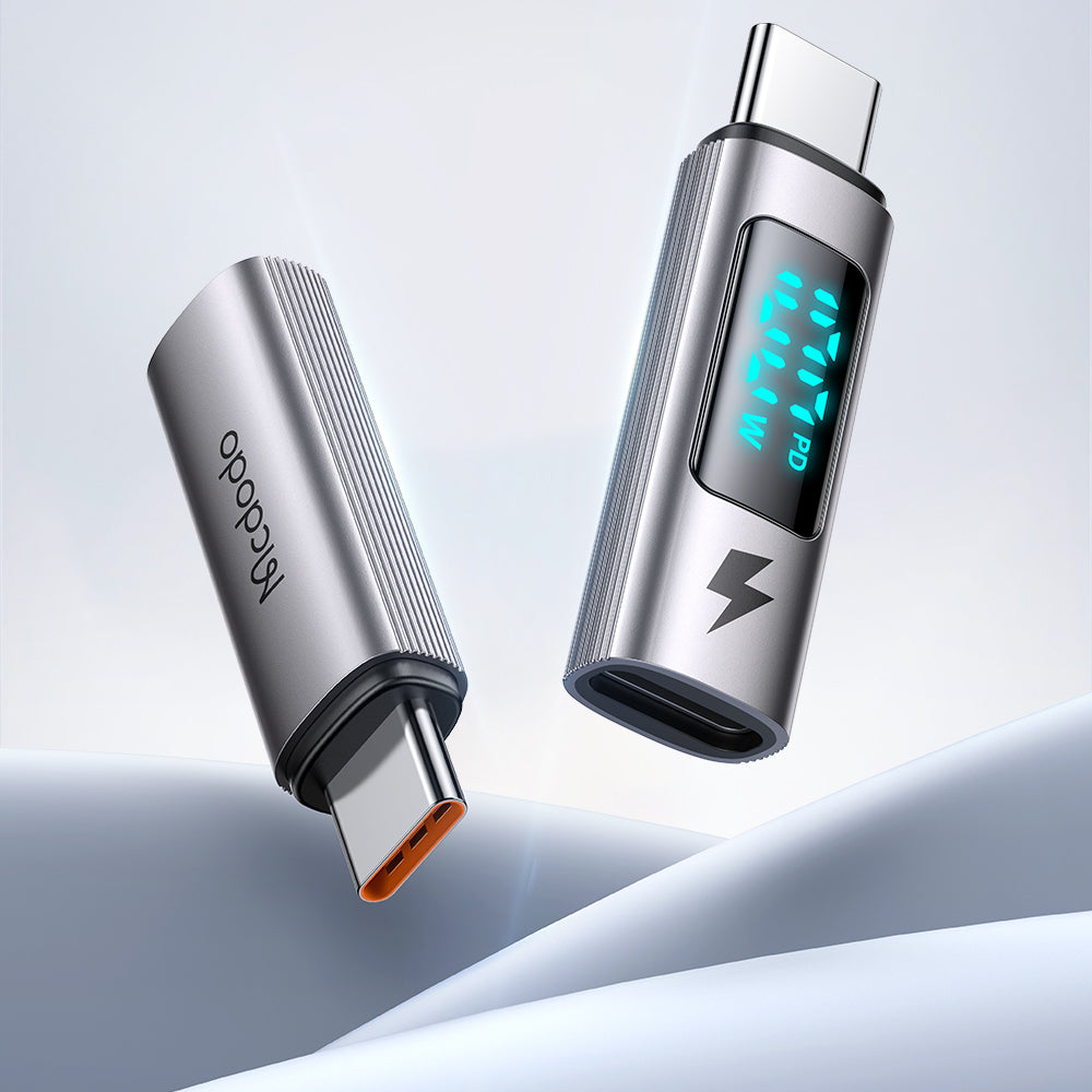 Adaptér pre dáta a nabíjanie USB-C - USB-C McDodo OT-6090 Wales Display, čierny