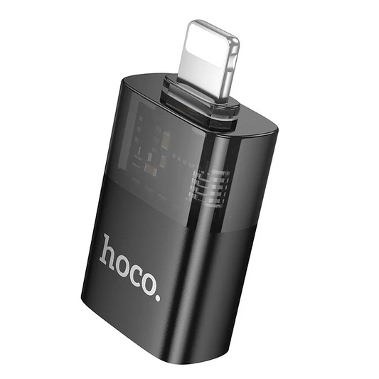 Adaptér OTG Lightning - USB-A HOCO UA36, Čierny