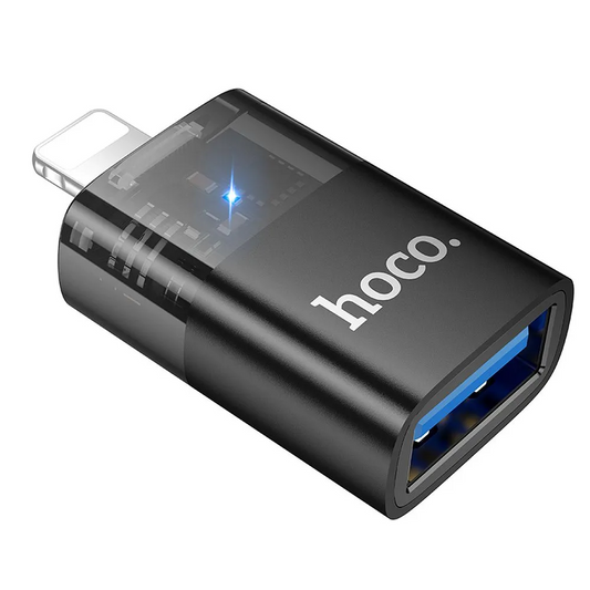 Adaptér OTG Lightning - USB-A HOCO UA36, Čierny