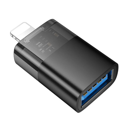 Adaptér OTG Lightning - USB-A HOCO UA36, Čierny