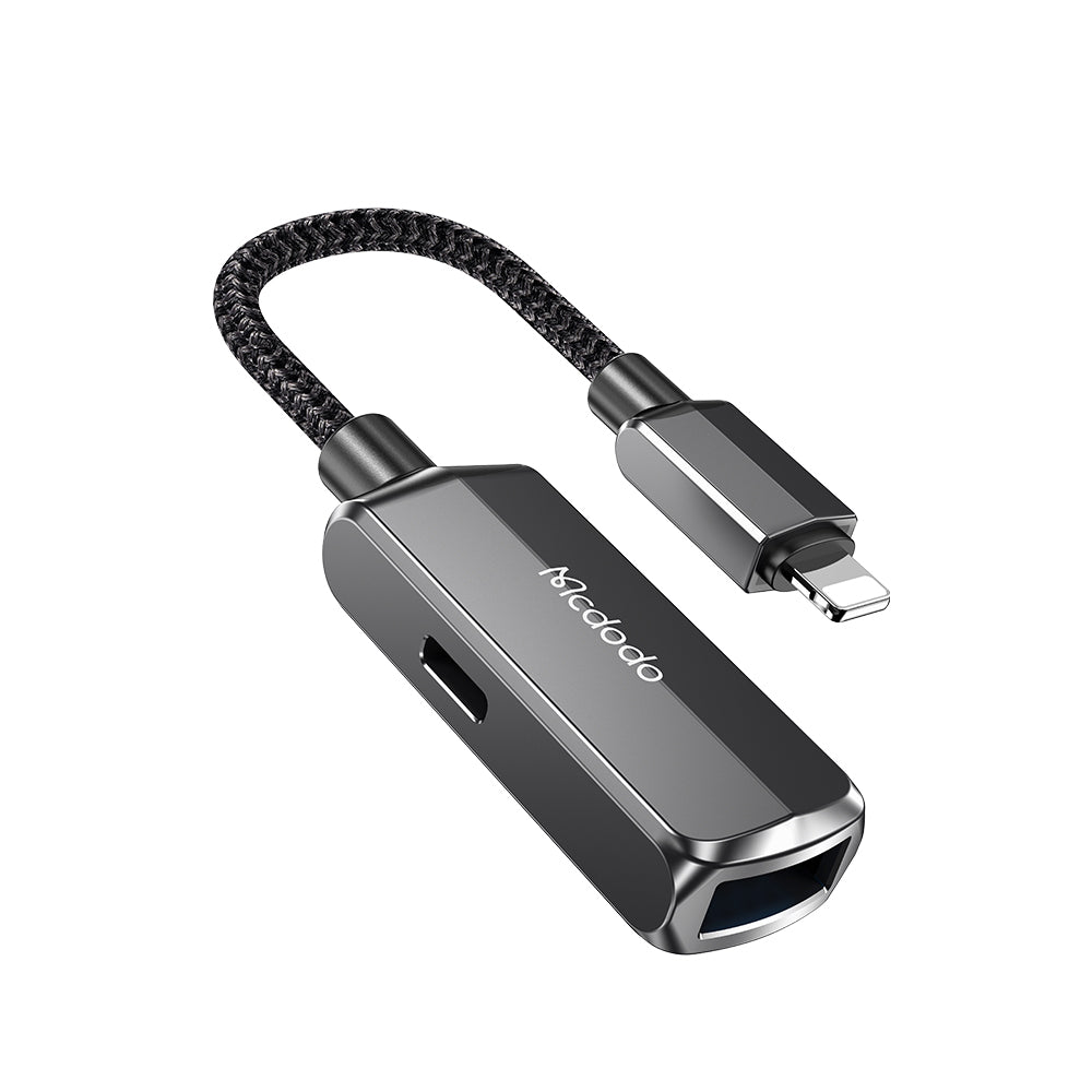 Adaptér OTG Lightning - USB-A McDodo CA-2690, Sivý