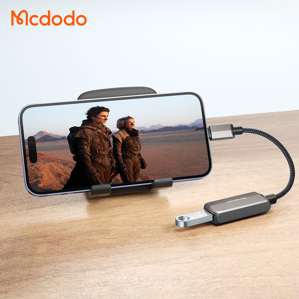 Adaptér OTG Lightning - USB-A McDodo CA-2690, Sivý