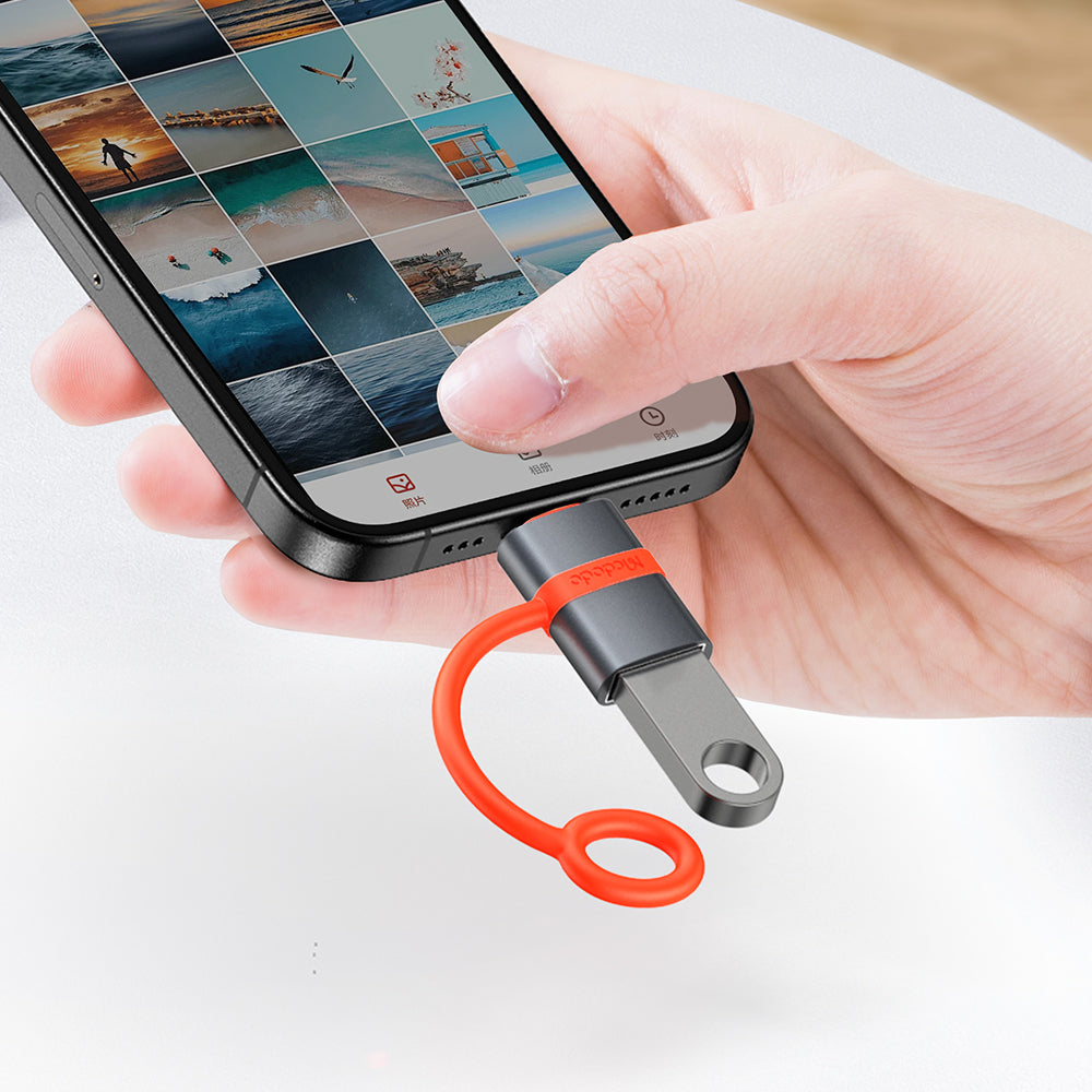Adaptér OTG Lightning - USB-A McDodo OT-2600, Sivý