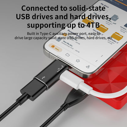 Adaptér OTG Lightning - USB-A Techsuit A18 AluVoltX, Čierny