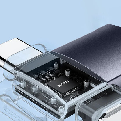 Adaptér OTG Lightning / USB-C - USB-A Yesido GS35, Sivý